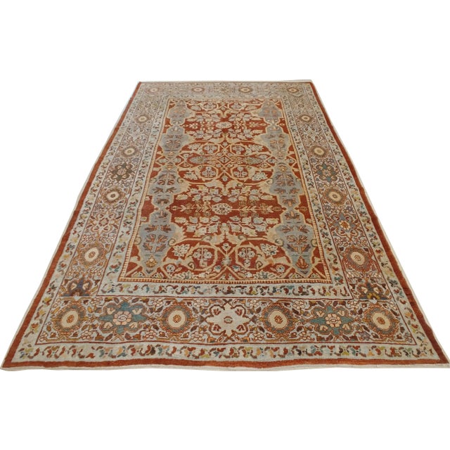 Late 19th Century Antique Persian Mahal Handmade Rug-8′5″ × 12′ For Sale - Image 10 of 11