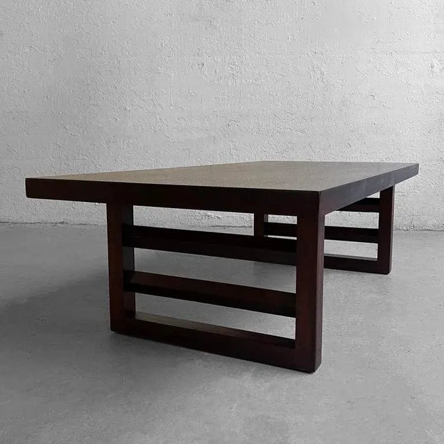 Paul Frankl 1960s Mid-Century Modern Mahogany Coffee Table After Paul Frankl For Sale - Image 4 of 10