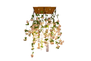 Flower Power Fuchsia Cascade Square Chandelier in Pink-Cream Color from VGnewtrend, Italy