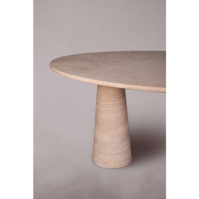 Elégance De Pierre Travertine Oval Dining Table 75" For Sale - Image 4 of 4
