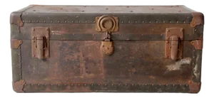 Antique Industrial Metal Trunk Locker