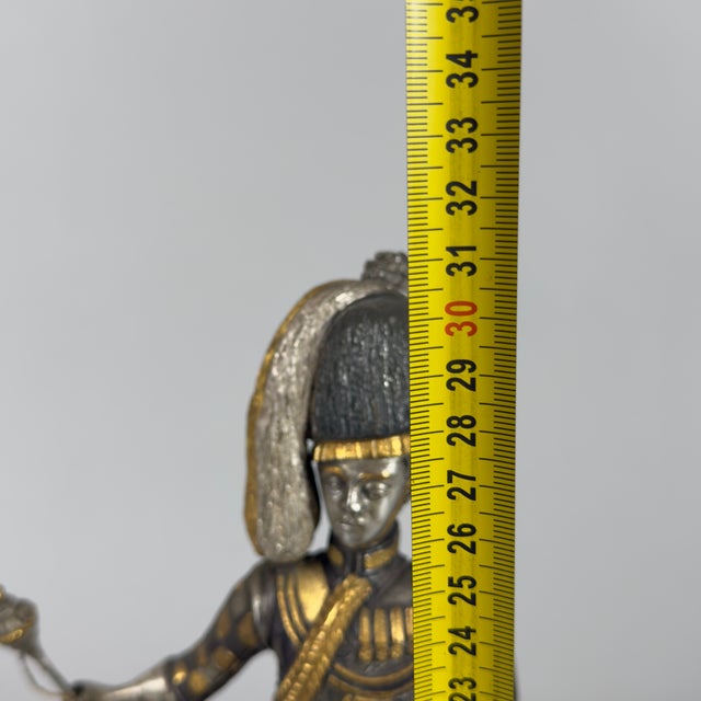 English Band Major Bronze Sculpture Statue on Marble Base, 1960s For Sale - Image 14 of 15