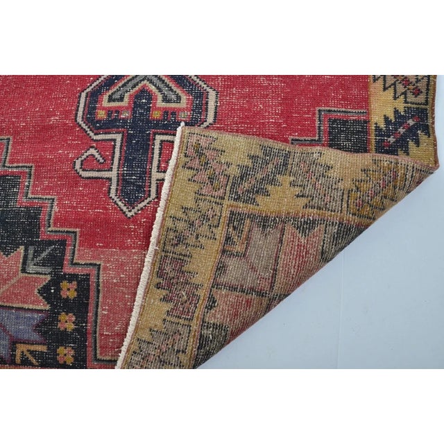 Turkish Vintage Handknotted Area Carpet For Sale - Image 3 of 10