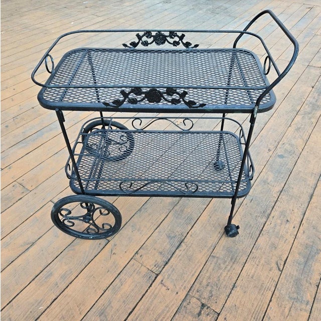This bar cart is in great condition. It is heavy duty, was made to last, and has a beautiful finish to complement its...