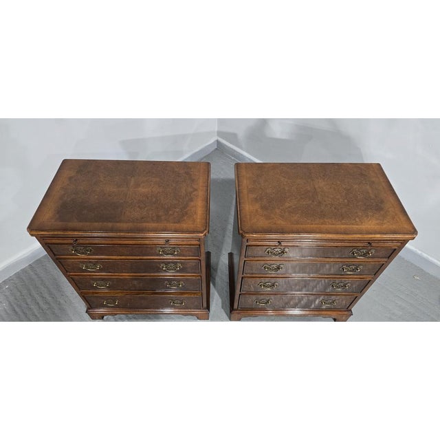 Burr Walnut Chests of Drawers, 1920, Set of 2 For Sale - Image 9 of 12
