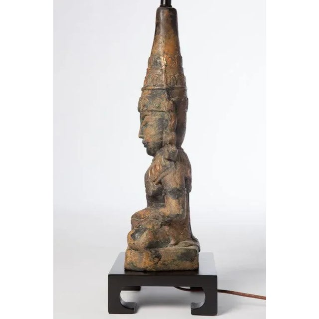 Metal Asian Figural Lamps After James Mont - a Pair For Sale - Image 7 of 8