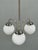 Czech Art Deco Chandelier with Opaline Glass Globes, 1930s For Sale - Image 3 of 11