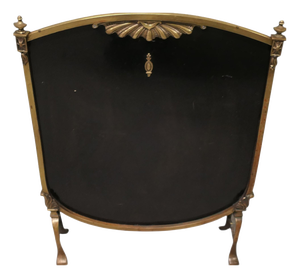 Stylish Art Deco Style Brass and Black Fire Screen This Is a Charming Screen, 1930