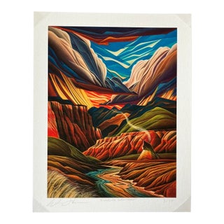 William Haskell "Riverside Encampment" Giclee on Paper Limited Edition Signed / Numbered For Sale