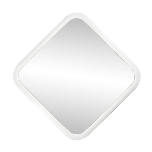 Contemporary Templeton Mirror In Matte White For Sale - Image 3 of 8