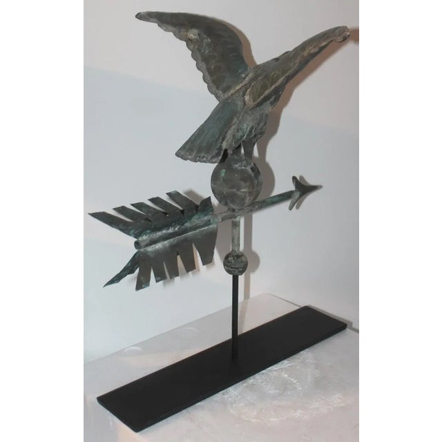 19thc Eagle Full Body Weathervane on Stand For Sale - Image 4 of 11