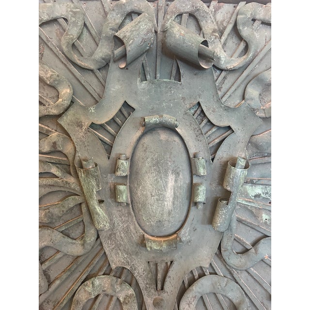 Framed Iron Architectural Fragments With Verdigris Patina- A Pair For Sale In Philadelphia - Image 6 of 11