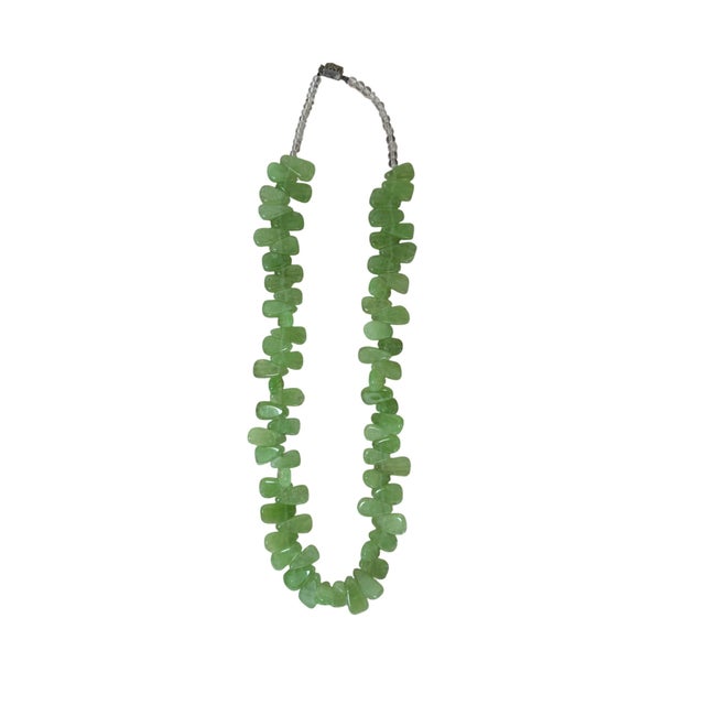 Vintage 1960’s Crysophase Necklace With Sterling Silver Clasp For Sale - Image 4 of 7