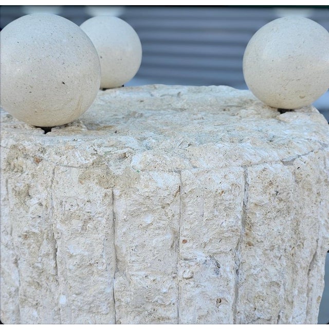 Mid Century Fossil Stone Coffee Table by Pierre Magnussen Ponte For Sale - Image 10 of 12