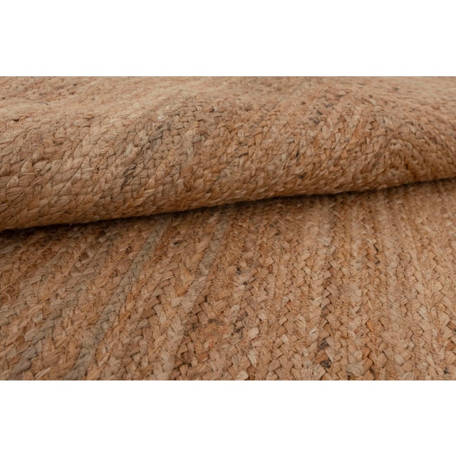 White Scallop Edge Jute Rug Runner 3x8 Ft. For Sale - Image 9 of 13