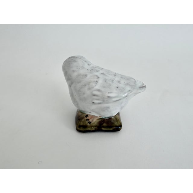 French Country French Faience Glazed Terracotta Chick Sculpture, Signed For Sale - Image 3 of 7