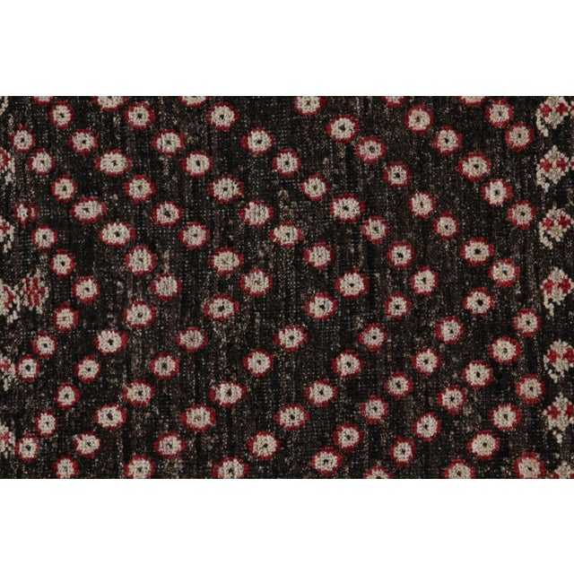 Tribal Rug & Kilim’s Tribal Style Square Rug in Brown and Red With Floral Patterns For Sale - Image 3 of 7