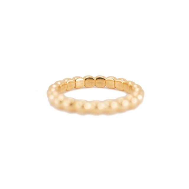 Tiffany & Co. 18k Yellow Gold Comfort-Fit Shank Ball Ziegfeld Beaded Band Ring, Size 5 For Sale In Houston - Image 6 of 8