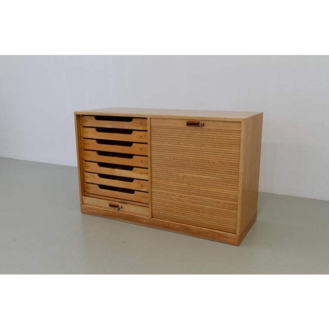 Danish Double Tambour Cabinet in Oak and Teak from Næstved Møbelfabrik, 1960s For Sale - Image 11 of 18