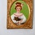 Metal Mid-Century Miniature Portrait of Young Woman With Dog Signed Austin in Pressed Filagree Metal Frame For Sale - Image 7 of 11