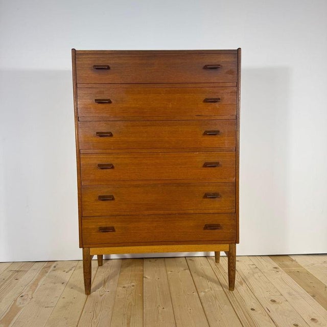 Tall Teak Chest of Drawers by Poul Volther, 1960s For Sale - Image 6 of 12