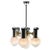 Silver Chrome and Opaline Glass Globes Chandelier from Sciolari For Sale - Image 8 of 17