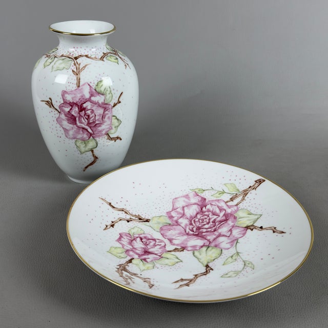 Porcelain Vase and Plate from Heinrich, 1989, Set of 2 For Sale - Image 12 of 15