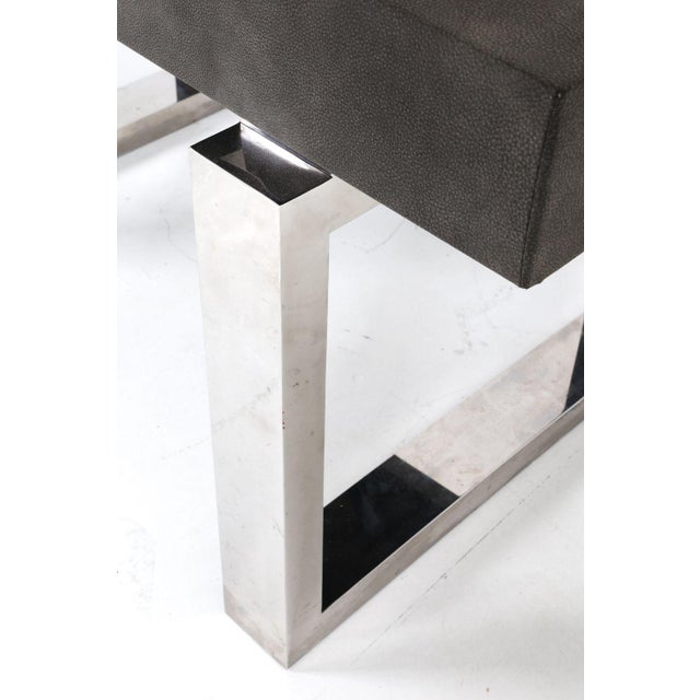 Custom Console Table or Desk With Chrome Base For Sale - Image 10 of 10