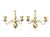Vintage Brass Double-Arm Wall Candle Sconces – Pair – Ornate Scrollwork Colonial Williamsburg / Federal / Hollywood...