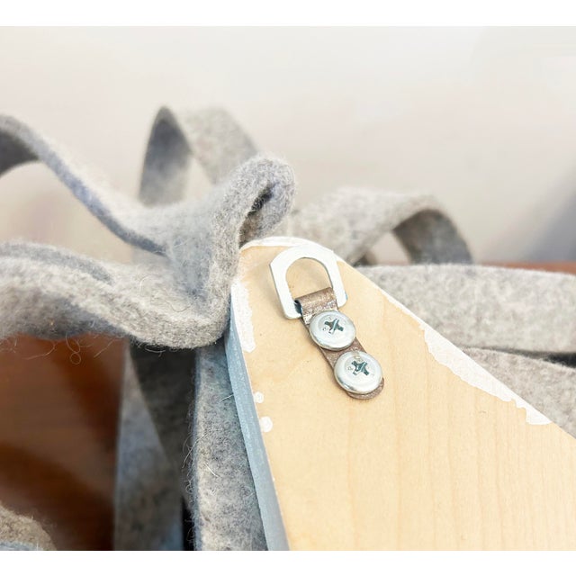 Gray Bianca Pratorius Soft Felt Wall Sculpture Titled "Folding Turns" Signed 2016 For Sale - Image 8 of 8