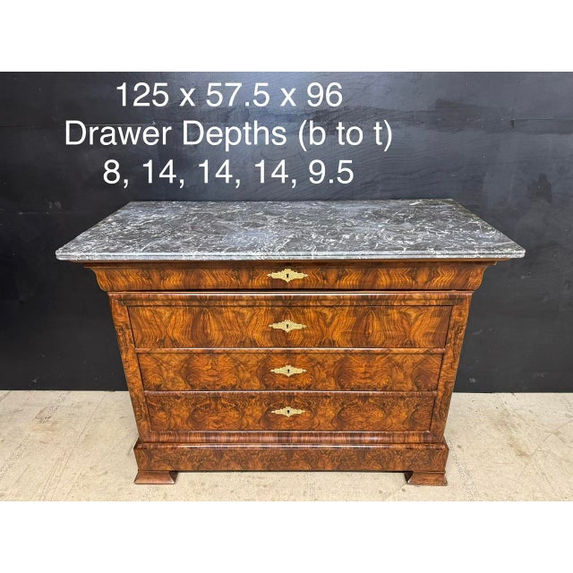 Antique Louis Philippe Commode in Burr Walnut, 1850 For Sale - Image 13 of 18