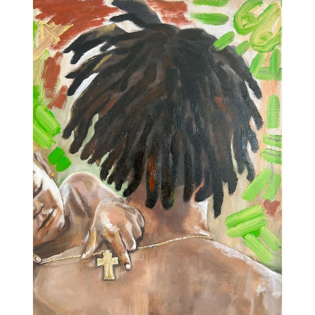 Contemporary Love and Protection, Oil Painting by Seromo Okoro, (2024) For Sale - Image 3 of 6