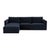 Boho Chic Willow Navy Modular 4-Piece Performance Velvet Sectional For Sale - Image 3 of 6