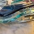Two 1960s. Space Age Steel and Blue and Verde Nilo Glass Wall Sconces by Veca For Sale - Image 12 of 15