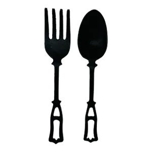 Vintage Monumental (19.75") Metal Fork and Spoon Made in Japan a Set of 2