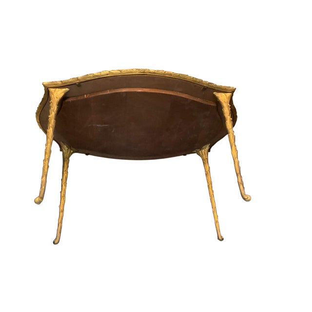 French Fantastic Vintage MCM Maison Bagues French Bronze Gilded Coffee Table Made in France in 1950s-1970s For Sale - Image 3 of 7