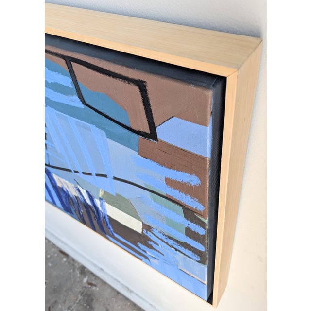 Contemporary Abstract Oil & Acrylic Painting, Framed For Sale - Image 4 of 4