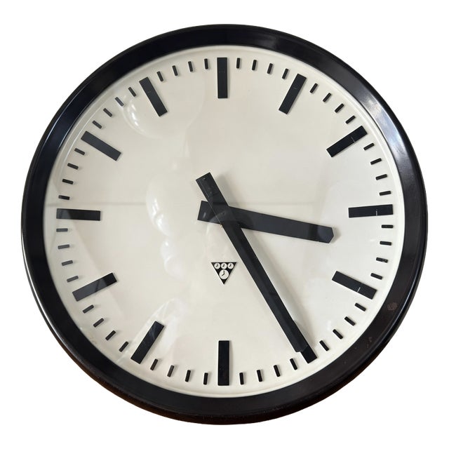 Large Czech Bakelite Office Clocks from Pragotron, 1950s For Sale