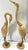 Pair Italian Hollywood Regency Carved Wood, Brass & Iron Heron Sculptures, C1980 For Sale - Image 4 of 11