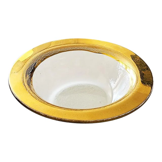 Vintage Annieglass "Roman Antique Gold" Bowl For Sale
