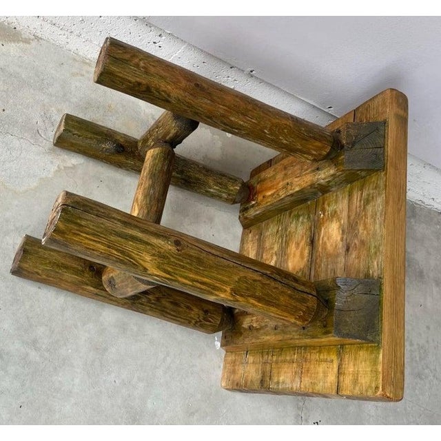 1940s Mid 20thc Hickory Side Table For Sale - Image 5 of 5