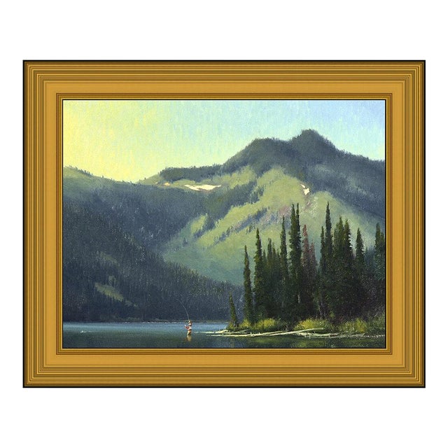 Late 20th Century Cold Lake in the Mountains, Jeff Walker For Sale