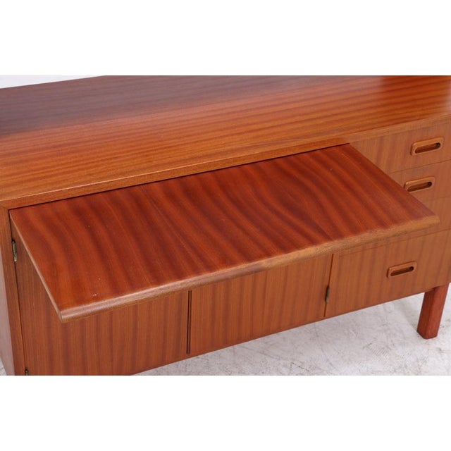 Mid-Century Teak Bookshelf with Chest of Drawers with Hutch For Sale - Image 10 of 18