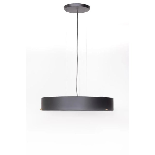 Black Model 288 Large Pendant Lamp by Bruno Gatta for Stilnovo, 1954 For Sale - Image 8 of 8