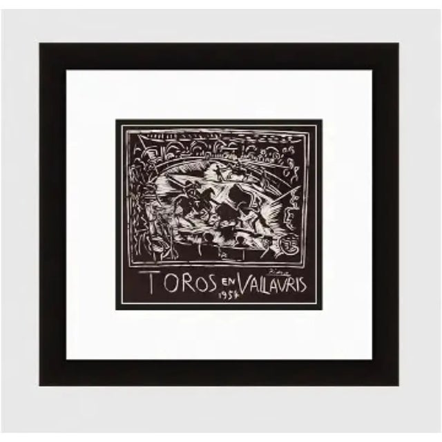 Pablo PICASSO - Toros en Vallauris, 1954 beautiful original lithograph signed and dated in the stone, from 'Affiches...