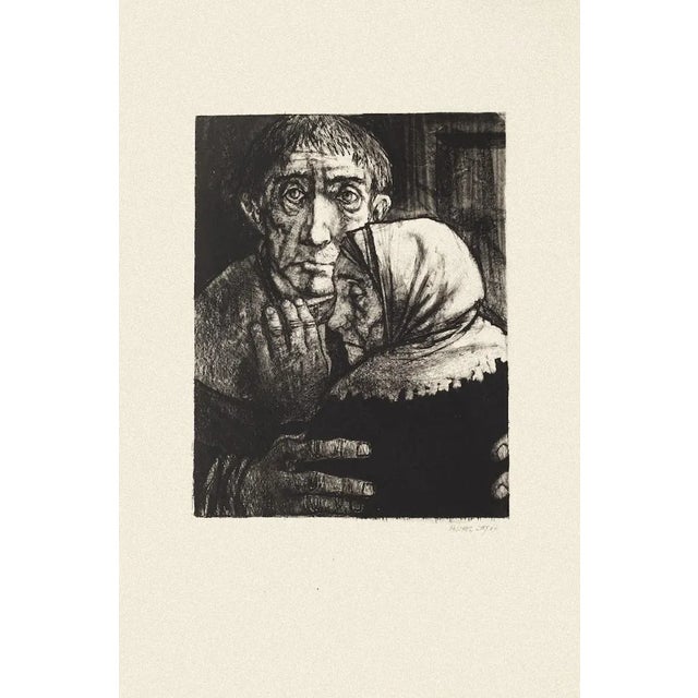 Figures is a black and white etching realized by the French artist Michel Ciry in 1964. Signed and dated on the lower...