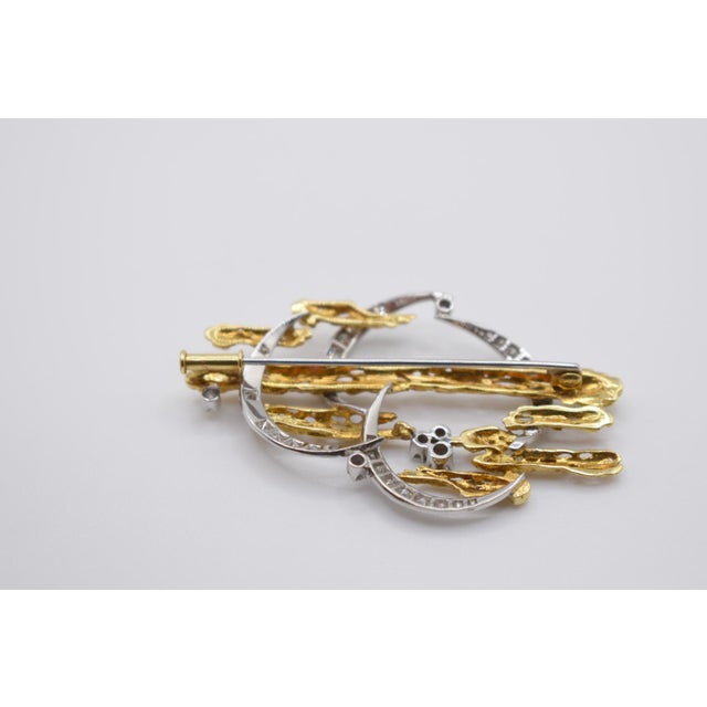 Metal 1970s Diamond Brooch From David Hackman & Sons For Sale - Image 7 of 7