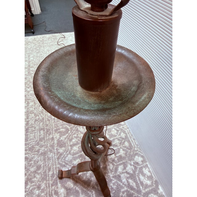 Sunrise Home Spanish Revival Aged Brass Patina Table Lamp For Sale - Image 12 of 12