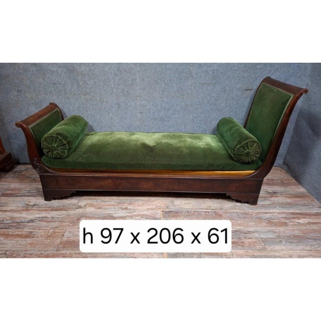 Wood 19th Century Mahogany Chaise Lounge For Sale - Image 7 of 11