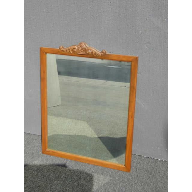 Brown Vintage French Country Aged Wall Mantle Mirror W Aged Mirror For Sale - Image 8 of 12